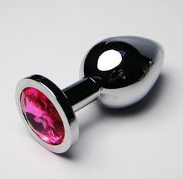 4095mm large metal anal plug Plated Jewelled Rhinestone butt plug insert adult products sex toys for men and women3382850
