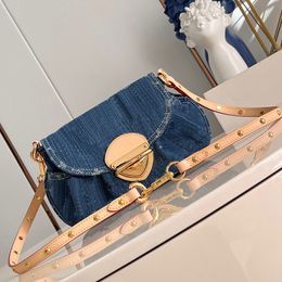 Denim Bag Crossbody Designer -Tasche mittelgroße Handtasche Vintage Umhängetasche Designer Brieftasche Einkaufshandtasche alte Blumen -Rucksack -Unterarm -Taschenbeutel Geldbörse 46836 46871