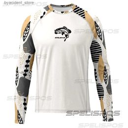 Camicie casual da uomo SPELISPOS Camicia da uomo Abbigliamento da pesca Estate Manica lunga Protezione solare esterna Abbigliamento traspirante Anti-UV Camicie da pesca ultrasottili L240306