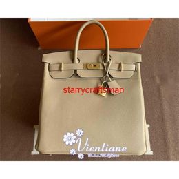 Genuine Leather Handmade Handbag Custom Handbags Bk40 Bags Haut a Courses 40cm Trench Coat Grey S2 Trench Gold Bucklehave logo HBZN