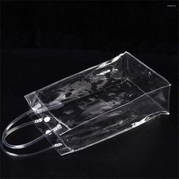 Storage Bags Wash Bag Versatile Show Individuality Pvc Must Have Transparent Clear Tote With Drink Holder Bottled