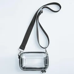 Evening Bags Summer PVC Transparent Crossbody Bag For Women Solid Colour Zipper Shoulder Female Wide Straps Beach