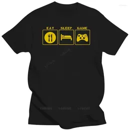 Men's Tank Tops Black Short Sleeve Men Top Eat Sleep Game Video Shirts Funny Tshirts TEE Shirt M Xl 2xl 3xl Cotton Unisex Tee-shirt