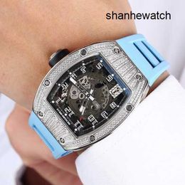 Mens Watch Dress Watches RM Watch Series Rm010 Platinum Original Diamond Fashion Leisure Business Sports