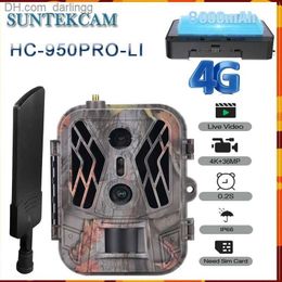 Hunting Cameras SuntekcamHC950PROLI 4G real-time video 8000mAh lithium battery dual lens hunting trail camera 36MP 4K remote IP65 Q240306