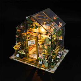 Architecture/DIY House Christmas New Years Gift DIY Doll House Wooden Case Miniature Furniture Dollhouse Toys for Children Birthday Gifts