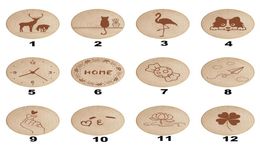 Blank DIY Wooden Round Shape Beer Bottle Opener Coaster Fridge Magnet Decoration Magnetic Refrigerator Magnets 12 Styles a424762239