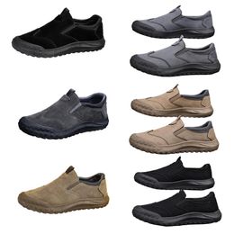 Men's shoes, spring new style, one foot lazy shoes, comfortable and breathable Labour protection shoes, men's trend, soft soles, sports and leisure shoes black