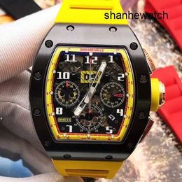 Timeless Watches Fancy Watch RM Watch Series Rm011 Yellow Ceramic Limited Edition Fashion Leisure Sports Wrist