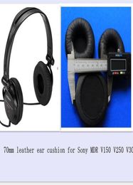 1 pair 70mm Leatherette Ear Cushions Ear Pad Replacement headset ear cushion for Sony MDRV150 V250 V3006844047