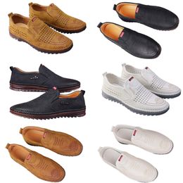 Casual shoes for men's spring new trend versatile online shoes for men's anti slip soft sole breathable leather shoes good 42