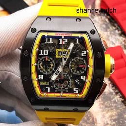Timeless Watch Elegance Watch RM Watch Rm011 Series Rm011 Yellow Ceramic Limited Edition Fashion Leisure Sports Wrist