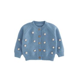 Autumn Winter cute girls ball sweater cardigans baby girl soft singlebreasted sweaters kids clothes outwear 201104 231 Z24201665