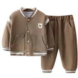 Children's Clothing Boys' Set 2024 Spring Hoodie Cover Small and Medium-sized Children's Autumn Sports Clothing Trend