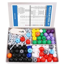 240pcs kit de modelo molecular Modelos de átomos científicos Conjunto químico codificado por cores de átomos e moléculas para crianças