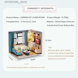 Architecture/DIY House Doll House Furniture Miniature Dollhouse DIY Miniature House Room Casa Toys for Children DIY Dollhouse H18-2