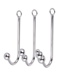 Anal Hook Stainless Steel Butt Plug Hooks Dilator Prostate Massager BDSM Sex Toys for Men Women2426688