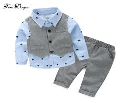 baby Boys Wedding Clothes Kids Formal Suit Boy ShirtVestPants Outfits baby clothing set Children Clothing Set LJ2010233677055