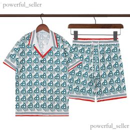 Casablanc-s 24ss Designer Men T Shirt Set Masao San Print Mens Casual Shirt and Short Womens Loose Silk Shirt High Quality Tees Transportation Men Tshirt Size M--3XL 959