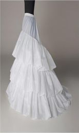 In Stock Aline Petticoat High Quality 3 Hoops Underskirt Crinoline For Wedding Dress Chapel Train BWQ0075532702