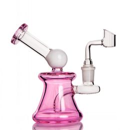 15cm tall Feb egg Bong Recycler Oil Rigs Hookahs Glass Water Bongs Smoke Pipe With 14mm Banger