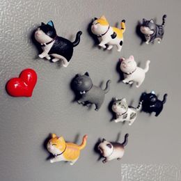 Buzdolabı Mıknatıslar 3D Mıknatıs Buzdolabı Manyetik Kedi Kitty Stickers Güzel Keden Sevimli Hayvan Süslemesi Damlası Dönüşü Ev Bahçesi Dhisa