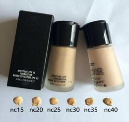 High Quality Mineralize Moisture SPF15 Foundation 30ml With 6 Colours Natural Sun Protection BB Base Liquid Foundation DHL6373797