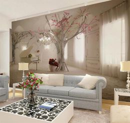 piano wallpaper custom mural nonwoven 3d room wallpaper 3d romantic dream piano TV setting wall tree po wallpaper for walls 3d2555480803