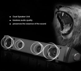 Soundbar Wired Speaker Bar Computer Sound Stereo USB Powered Mini Long With HiFi Rich Bass For TV PC214S1233740