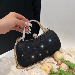 Arrival Trend Evening Clutch Bags Women Shinny Clutches Purse Crystal Wedding Exquisite Chain Shoulder Handbags 240304