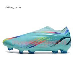 X Speedportal Crazyfast FG Men Soccer Shoes Laceless Designer Cleats Clear Aqua Nightstrike Beyond Fast Pearlized Game Data Solar Green Low Football Boots Size 3 349