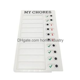 Notes Wholesale Mtipurpose Wall Hanging Checklist Memo Boards Adjustable My Chores Board For Rv Home School Classroom Drop Delivery Of Dhbrv