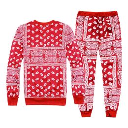 3D Printing Bandana Fashion Men Women Tracksuits Crewneck Sweaterpants Plus Size S-7XL Harajuku 240307