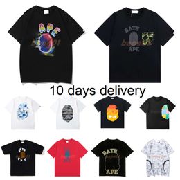 (10 days delivery)Mens Designer T Shirt Summer Streetwear Short Sleeve Men Women High Quality Hip Hop Tee Asian Size M-XXL