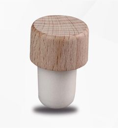 Factory Bar Products Wine Stoppers Bottle Stopper Wood Tplug Corks Sealing Plug Cap tool KD12007413