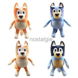 Stuffed Plush Animals Wholesale and retail 28cm puppy family orange blue coat dog parents plush doll toys cute gift 240307