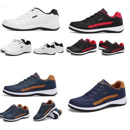 Summer New Men's Casual Sports Shoes Leather Lightweight Fashion Breathable Running Shoes Large Board Shoes for Men