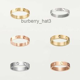 Love Screw Ring Mens Rings for Woman Classic Luxury Lover Ring For Love Wedding Diamond Ring 18K Gold Silver Rose Never Fade Not Allergic -4/5mm