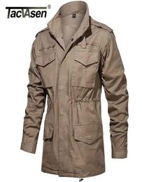 TACVASEN Army Field Jacket Men039s Military Cotton Hooded Coat Parka Green Tactical Uniform Windbreaker Hunting Clothes Overcoa5504634