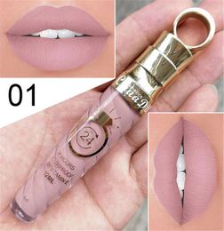 Lip Gloss Waterproof Long Lasting Matte Shimmer Mental Beauty Lipstick Nude Glitter Lips Makeup Beauty Whole5623500