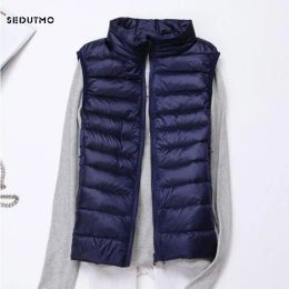 Coats SEDUTMO Winter Ultra Light Duck Down Jacket Women Vest Spring Coat Short Puffer Jacket Tank Waistcoat ED231