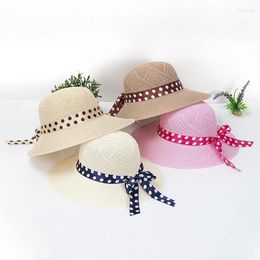 Wide Brim Hats 58-60cm Summer Sun Hat Straw Beach Women Outdoor Protection Ladies Travel Foldable Cap