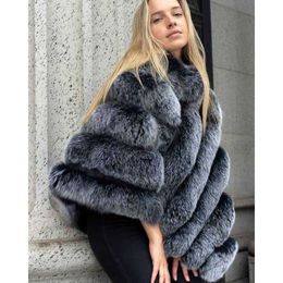 Fur Coat Winter Street Casual Warmth For Women's Fox Shawl 187886
