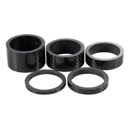 5Pcs 1 18 quot3mm 5mm 10mm 15mm 20mm carbon Fibre washer bicycle head set stem spacer kit7151103