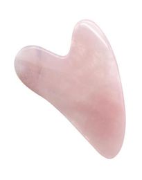 New Health Rose Quartz Jade Guasha Board Natural Stone Scraper Chinese Gua Sha Tools For Face Neck Back Body Acupuncture Pressure 5639347