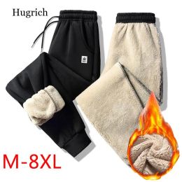 Pants Winter Mens Pants Thick Cashmere 2021 Warm Sport Sweatpants Joggers Men Fashion Homme Trouser Streetwear Oversized M8Xl