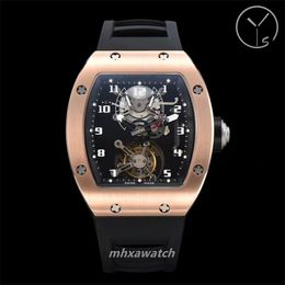 2024 YS Factory Men's Watch RM001 True tourbillon Mechanical Movement Upgrade Tempered glass double layer literal rubber strap designer watches