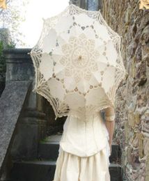 Antique lace parasols umbrellas wedding bride bridesmaid party po props 12pcs lot in bulk5056328