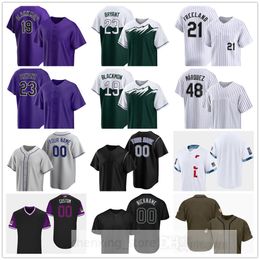 Stitched 2024 Baseball Jerseys 23 Kris Bryant 19 Charlie Blackmon 24 Ryan McMahon 48 German Marquez 21 Kyle Freeland 44 Elehuris Montero 7 Brendan Rodgers Elias Diaz