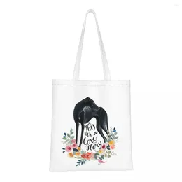 Shopping Bags Greyhound Dog Flowers Women Shoulder Bag Italian Sihthound Animal Harajuku Fashion Large Capacity Tote